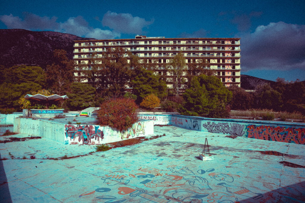 'Lomo' bewerking van een beeld van het hotel